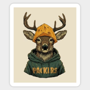 Green Bay Packers Cheesehead Mascot Cheerleading Funny Football Fan M8886 Sticker